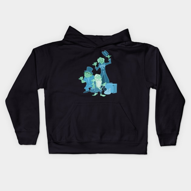 Hitchhiking Spirits Kids Hoodie by toonbaboon